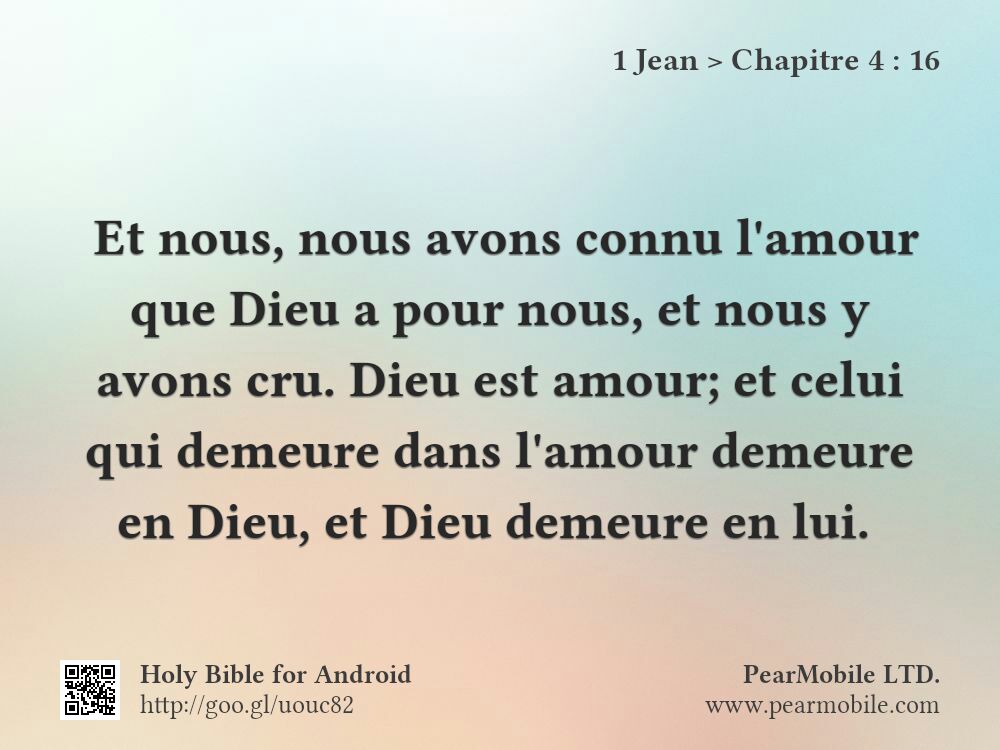 1 Jean, Chapitre 4:16